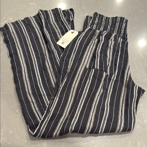 Billabong Pants - Billabong Black and White Striped Pants